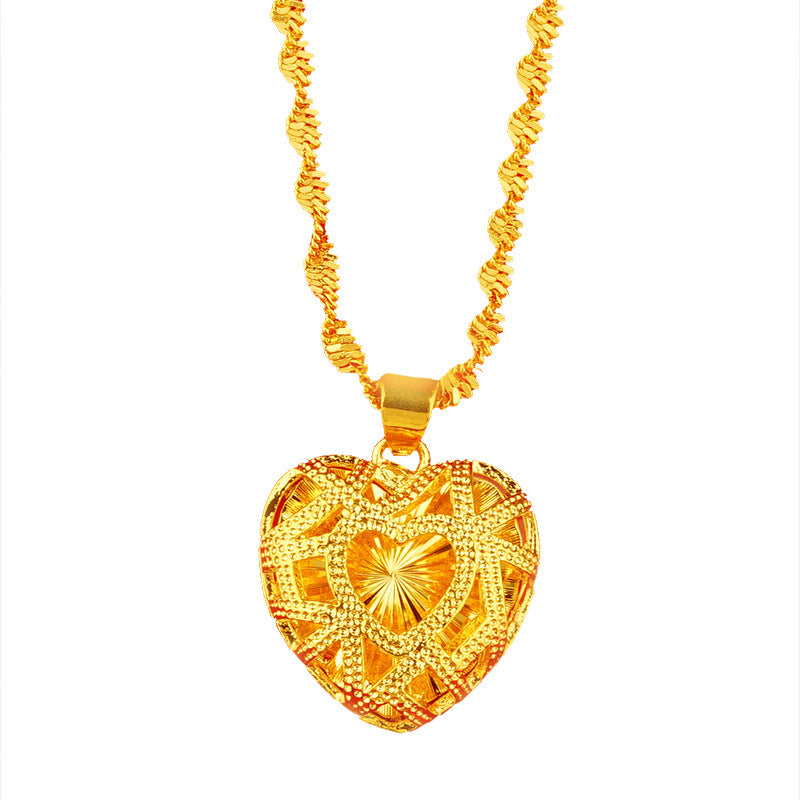 22k Gold-Plated Heart Pendant Necklace