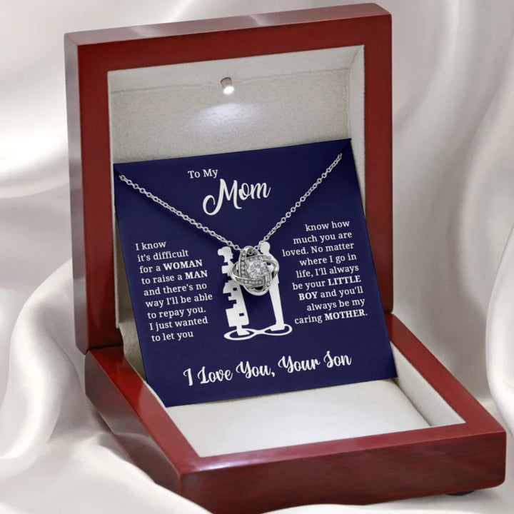 Mother's Day Necklace Gift Set with Letter and Luxury Box ( From Son )