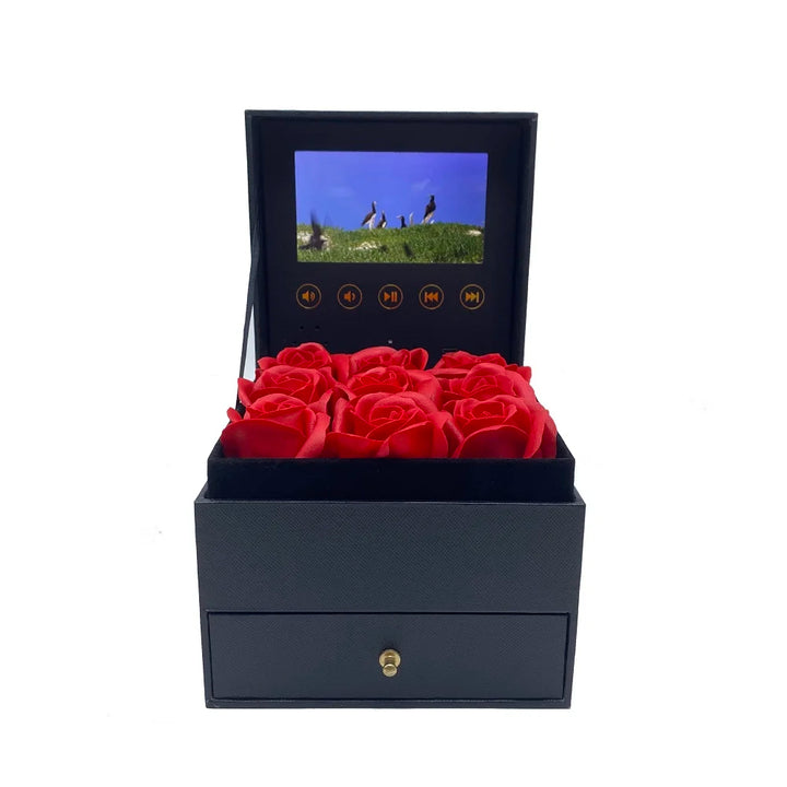 Video Box With 9 Eternal roses