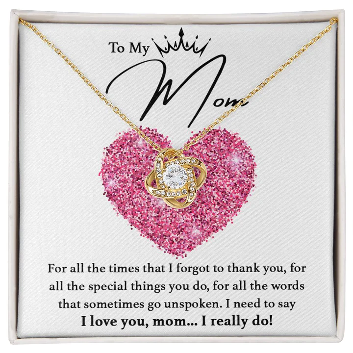 Mother's Day Necklace Gift Set with Letter and Luxury Box