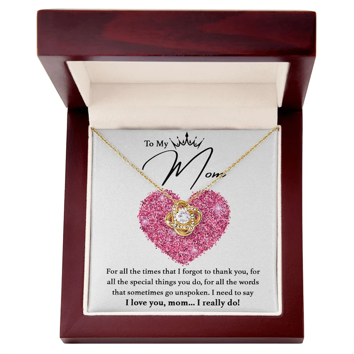 Mother's Day Necklace Gift Set with Letter and Luxury Box