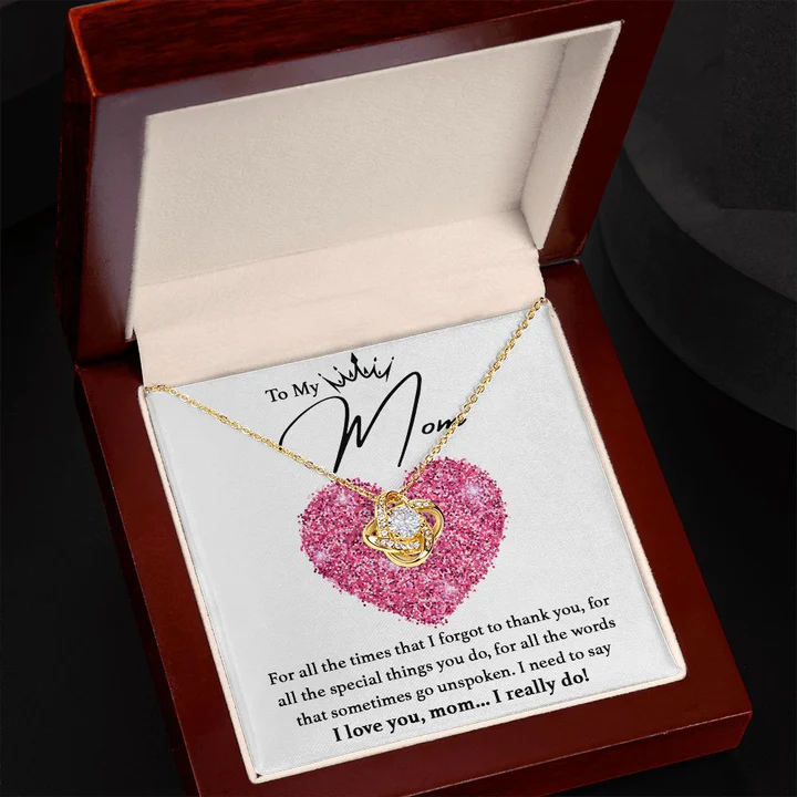 Mother's Day Necklace Gift Set with Letter and Luxury Box