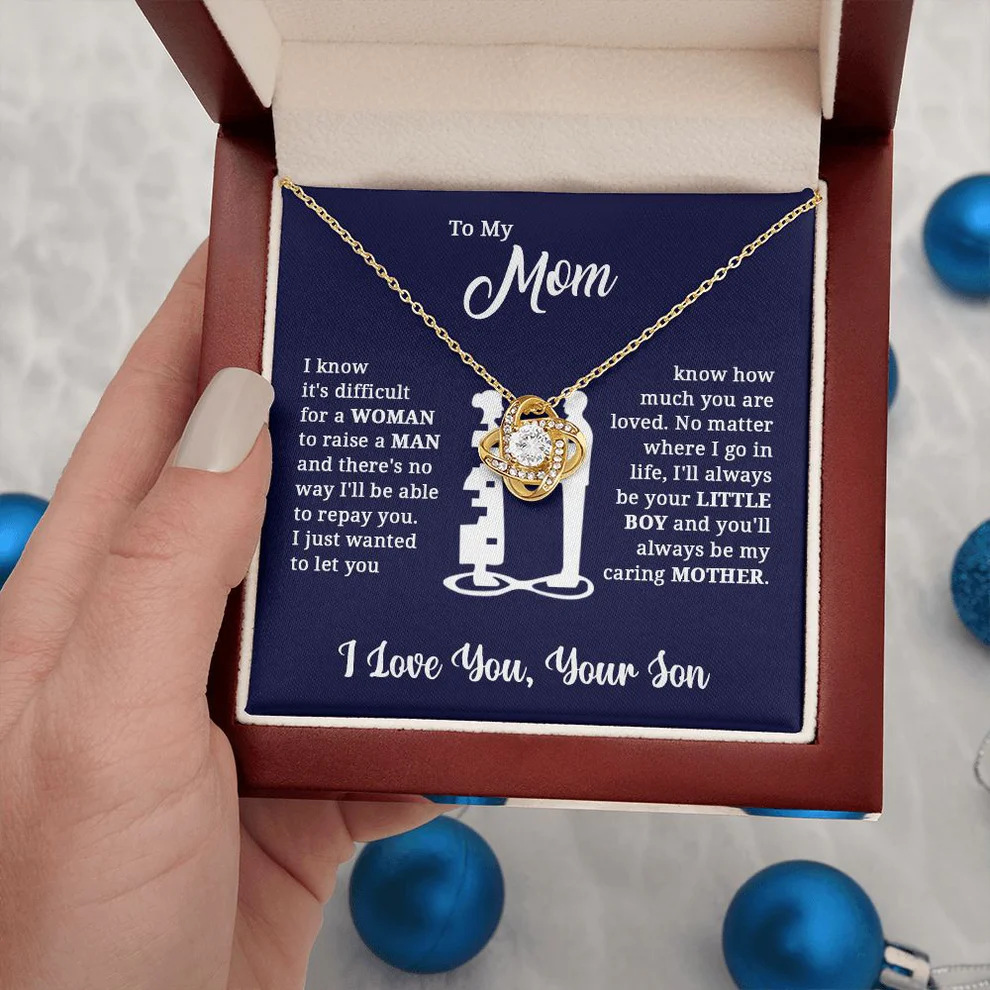 Mother's Day Necklace Gift Set with Letter and Luxury Box ( From Son )