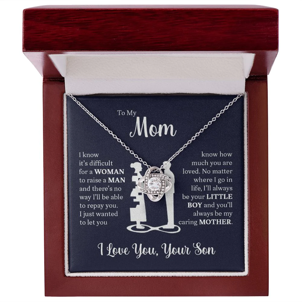 Mother's Day Necklace Gift Set with Letter and Luxury Box ( From Son )