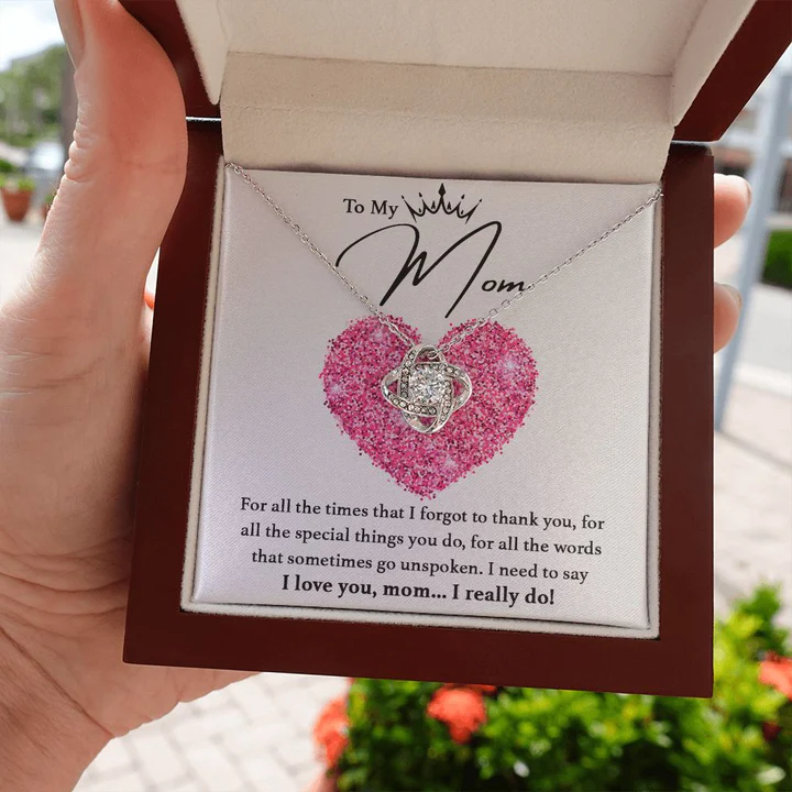 Mother's Day Necklace Gift Set with Letter and Luxury Box