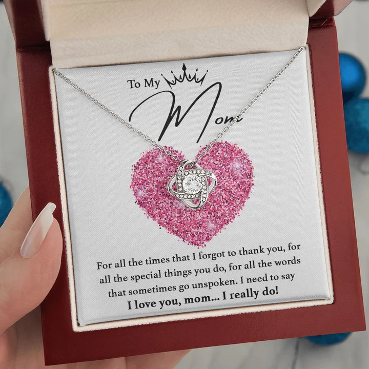 Mother's Day Necklace Gift Set with Letter and Luxury Box